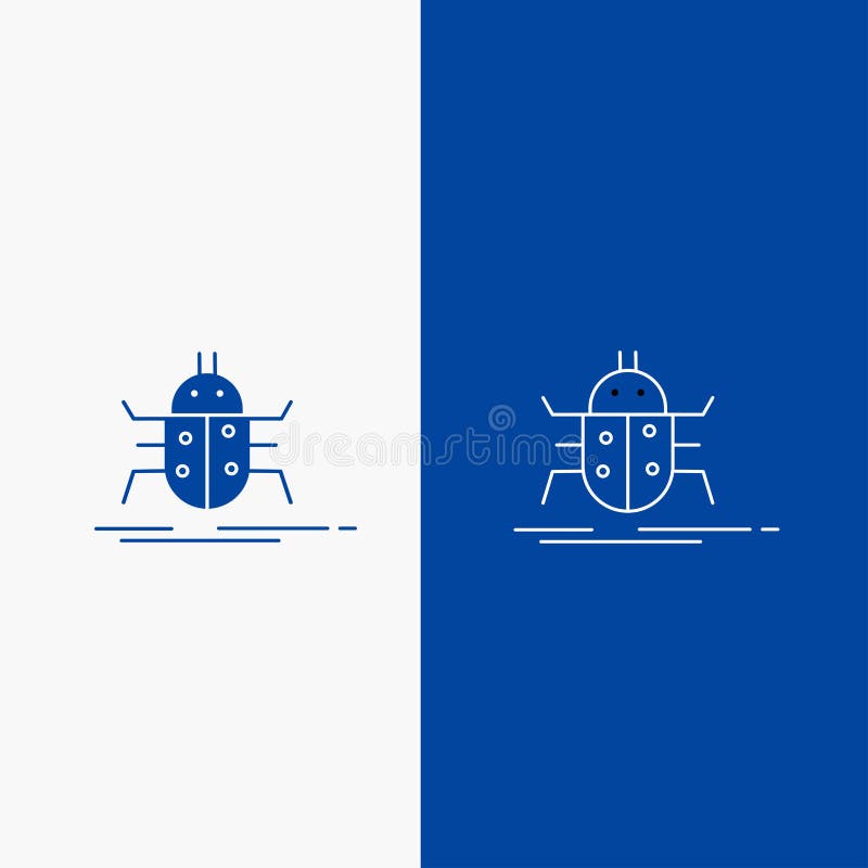 Wanze, Wanzen, Insekt, Prüfung, Virus Linien- und Glyphnetz Knopf in der blaue Farbevertikalen Fahne für UI und UX, Website oder lizenzfreie abbildung Wanze, Wanzen, Insekt, Prüfung, Virus Linien- und Glyphnetz Knopf in der blaue Farbevertikalen Fahne für UI und UX, Website oder lizenzfreie abbildung
