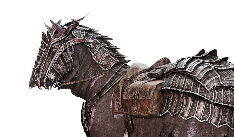 War Horse Wearing Armour