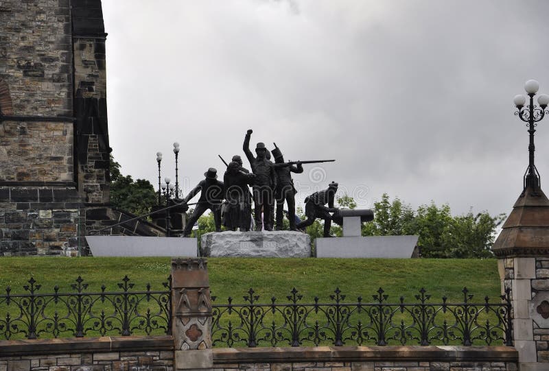 War 1812 - 1815 Memorial from Downtown of Ottawa in Canada Stock Image ...