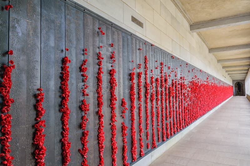 War Memorial Wall of Honour in Canberra Editorial Photo Image of