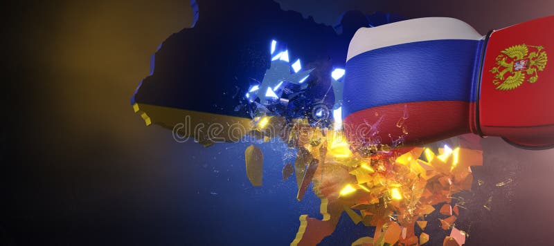 Russia - Ukraine conflict royalty free illustration