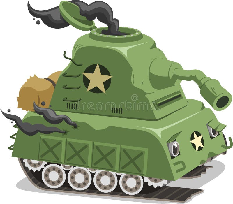 War Tank Busted stock illustration. Illustration of medium - 86682046