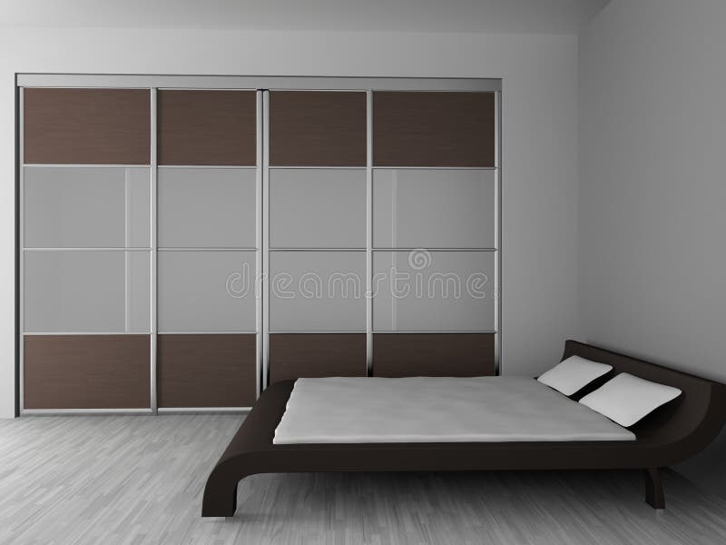 Wardrobe and bed