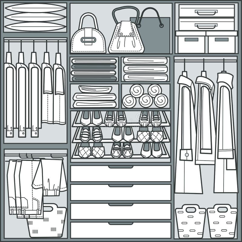 Hanging Wardrobes Stock Illustrations – 28 Hanging Wardrobes Stock ...