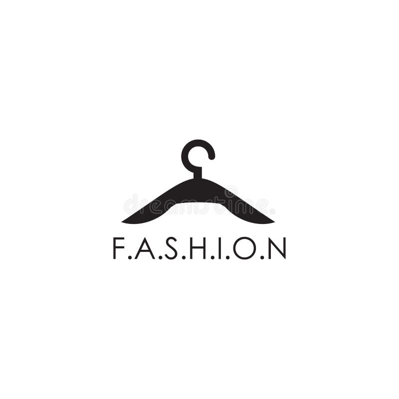 Wardrobe or Fashion Logo Design with Using Hanger Icon Stock Vector ...