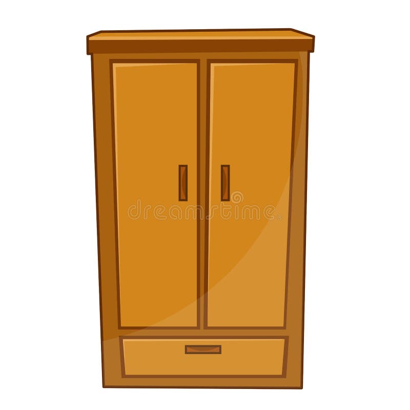 Wardrobe Isolated Illustration Stock Vector - Illustration of cupboard ...