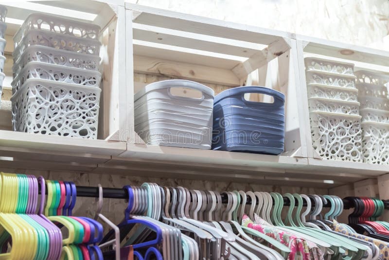 Wardrobe Storage. Organization of Home Space and Order in the House