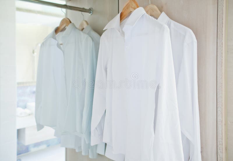 Wardrobe white shirt stock photo. Image of green, dress - 26419958