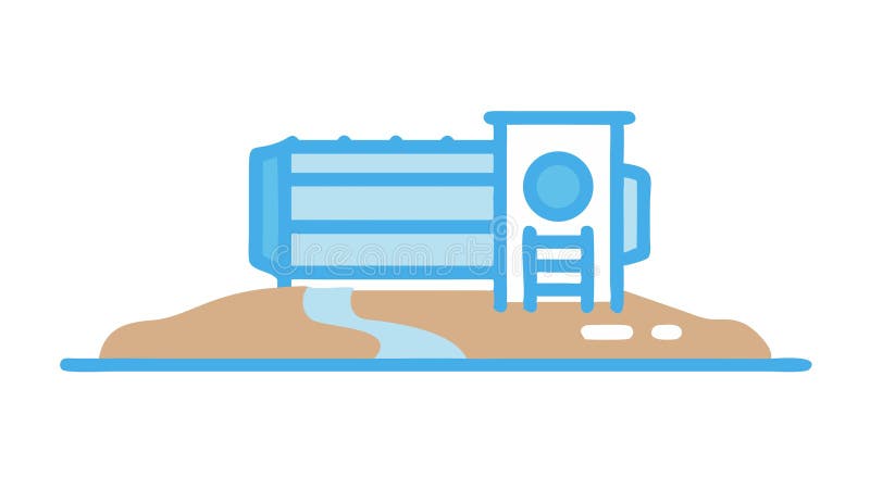 Warehouse Distribution Center Flat Vector Graphic, vector design Generative AI vector illustration