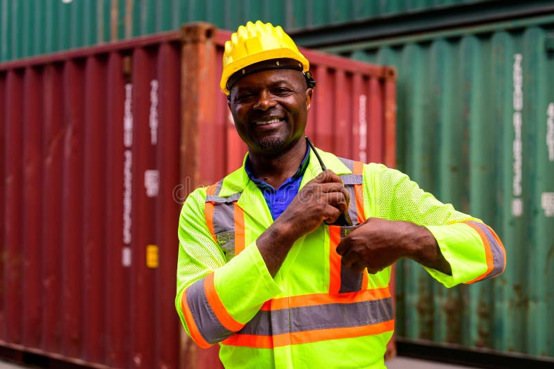 Warehouse Engineer Working at Container Yard Stock Photo Image of import, business 271053686