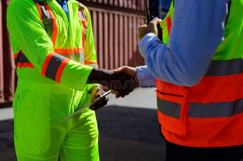 Warehouse Engineer Working at Container Yard Stock Photo Image of distribution, delivery