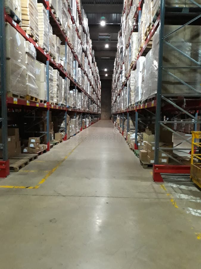 Warehouse of goods storage stock image. Image of interior 138381621