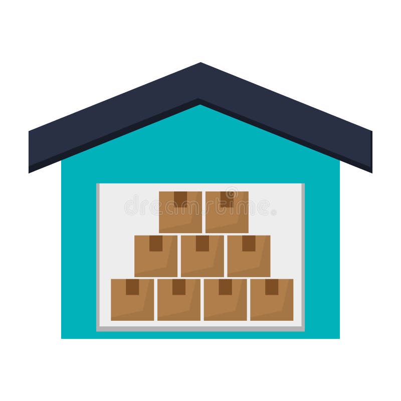 Warehouse Goods Storage Icon Stock Illustration Illustration of