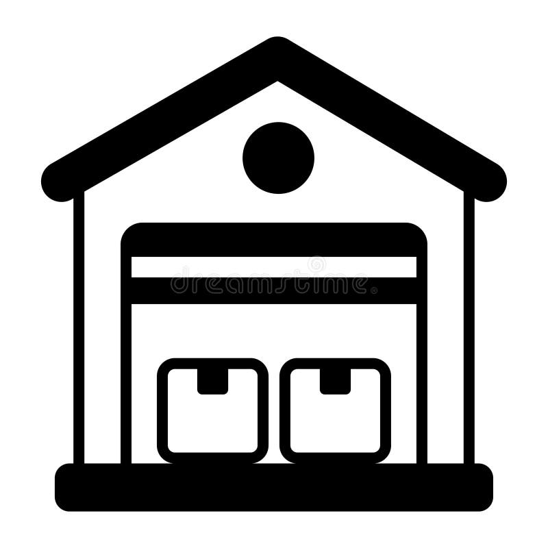 Warehouse Having Cardboards Concept of Store Room Vector Stock Vector