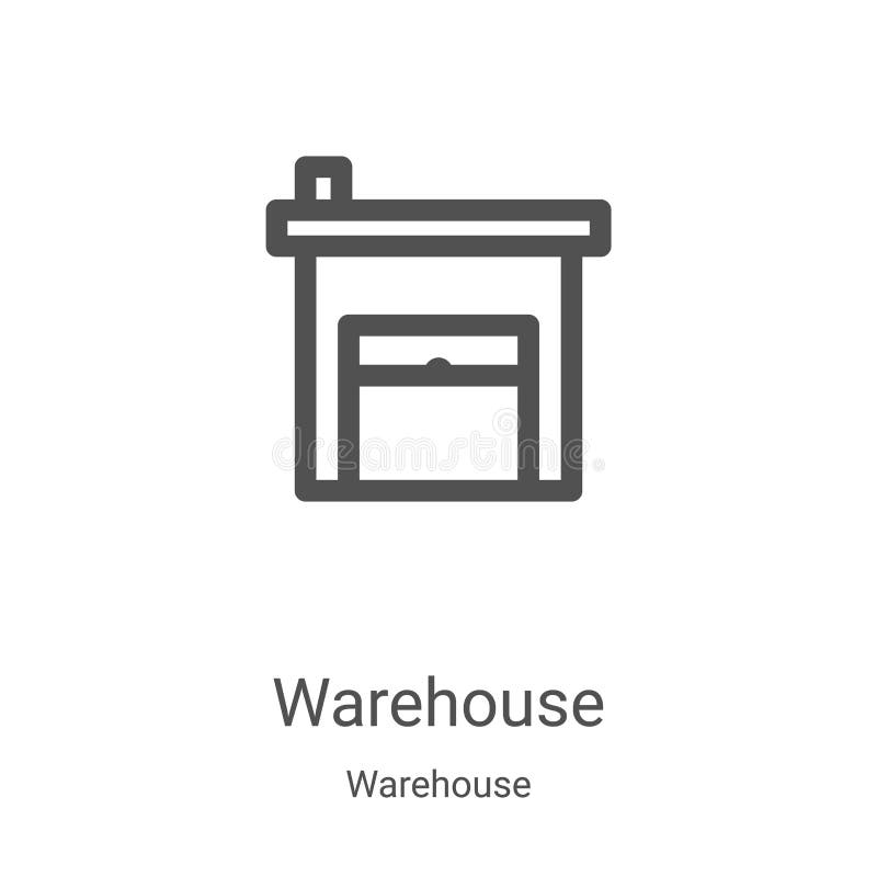 Warehouse Icon Vector from Warehouse Collection. Thin Line Warehouse ...