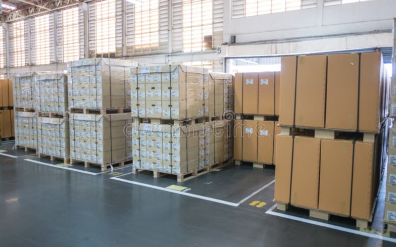 Warehouse interior blur image royalty free stock images