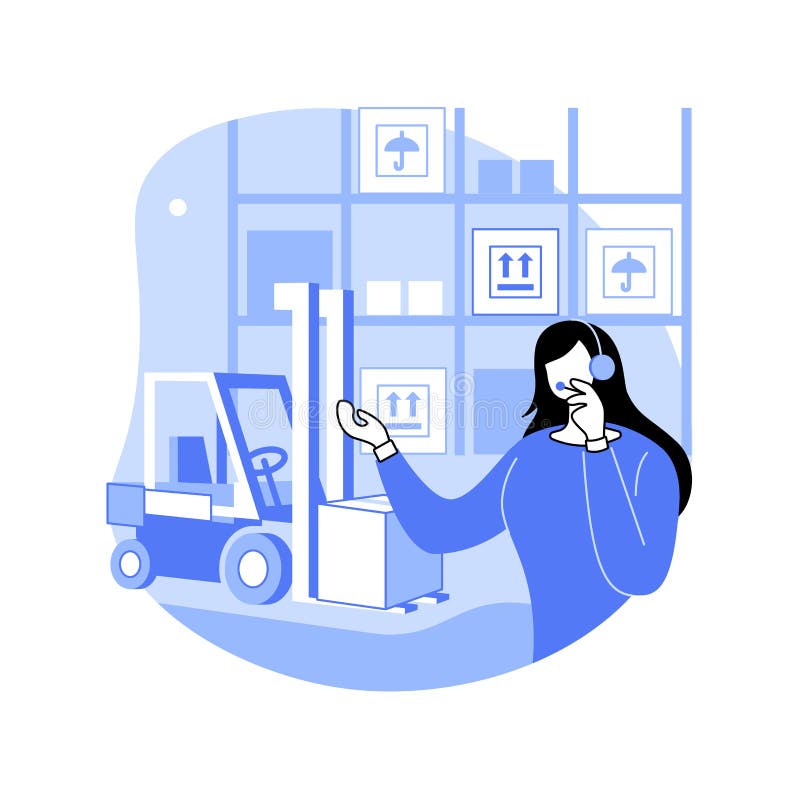 Warehouse logistics abstract concept vector illustration. royalty free illustration