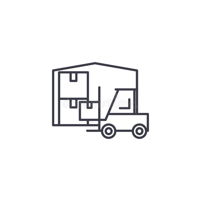 Warehouse operations linear icon concept. Warehouse operations line vector sign, symbol, illustration. vector illustration