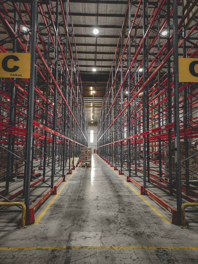 Warehouse Racking Installment Stock Photo Image of racking, logistics