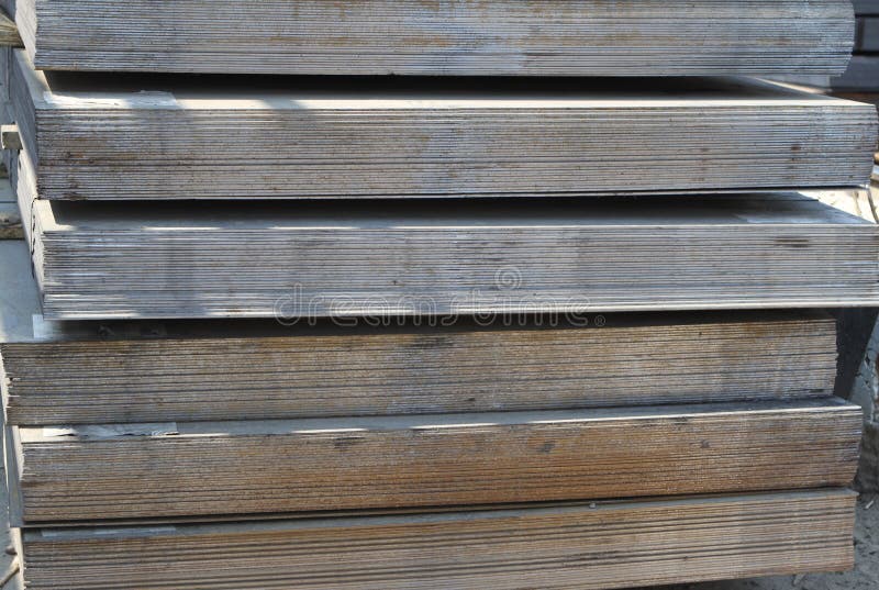 Warehouse for Shipping, Handling and Storage of Sheet Metal Stock Photo