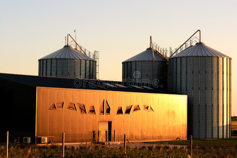 Warehouse silo in modern farming