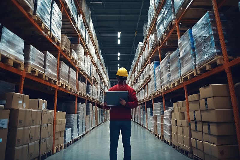 Warehouse Worker royalty free illustration