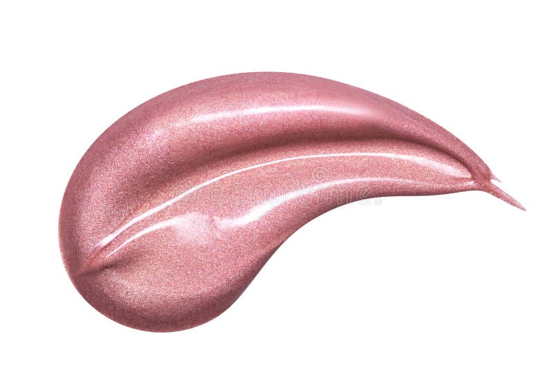 Wargi glosy próbka odizolowywająca na bielu Smudged różowa makeup produktu próbka obraz royalty free Wargi glosy próbka odizolowywająca na bielu Smudged różowa makeup produktu próbka obraz royalty free