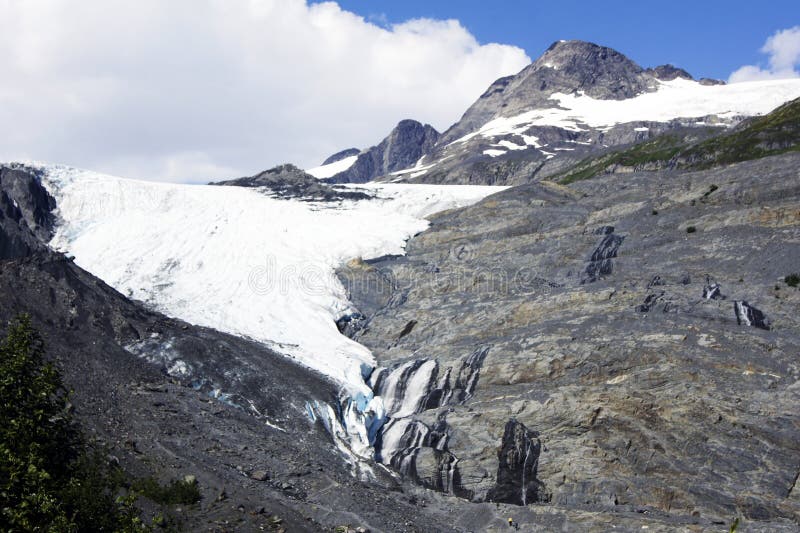 Warington glacier na trasie richardson hw z valdez do fairbanks alaska stany zjednoczone zdjęcia royalty free