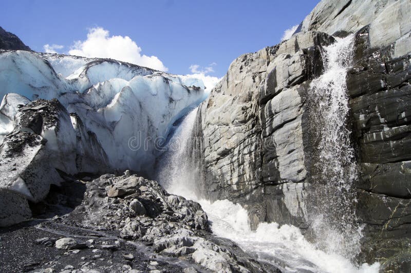 Warington glacier na trasie richardson hw z valdez do fairbanks alaska stany zjednoczone zdjęcie stock