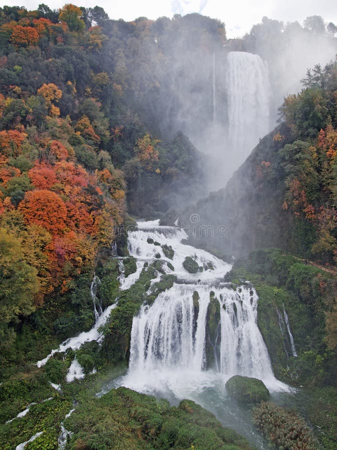 Autumn at the marmore waterfall