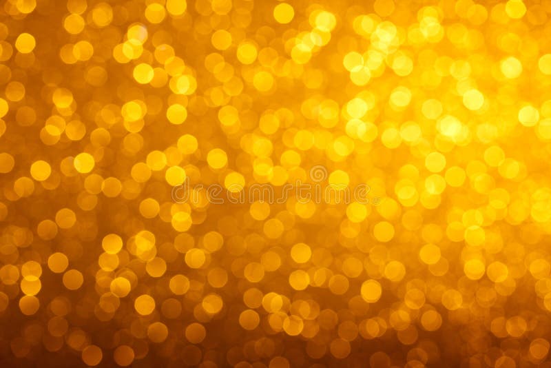 Warm bright golden lights bokeh stock photography