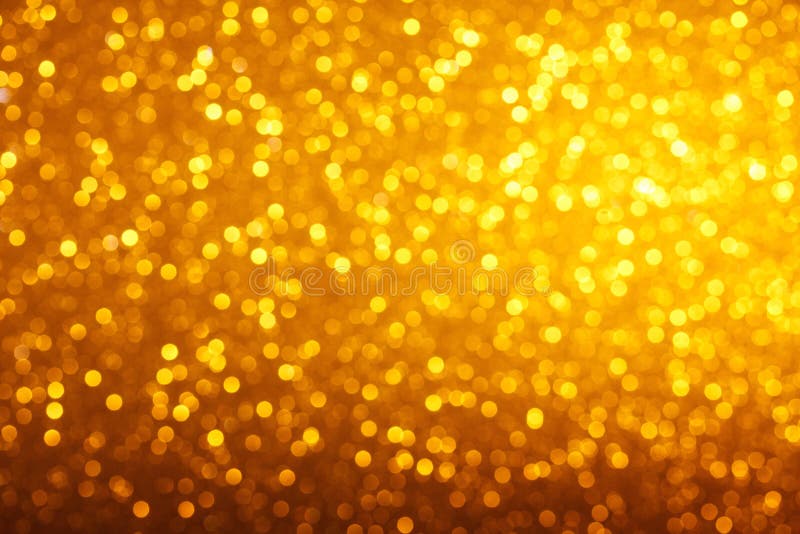 Warm bright golden lights bokeh stock image