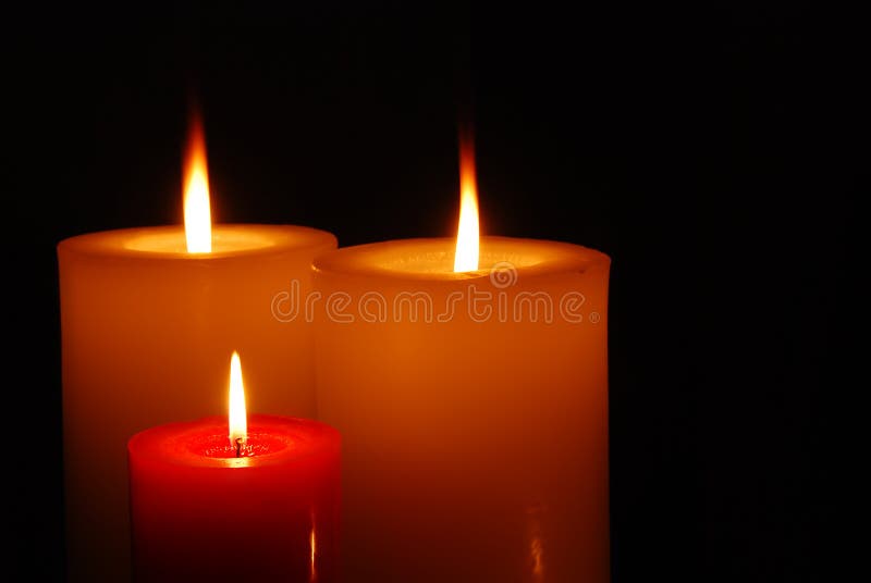 Seasonal candle light stock photo. Image of candle, reflection - 3175498