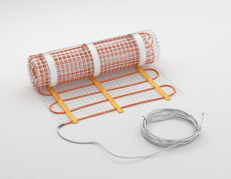 Warm electric floor. stock illustration