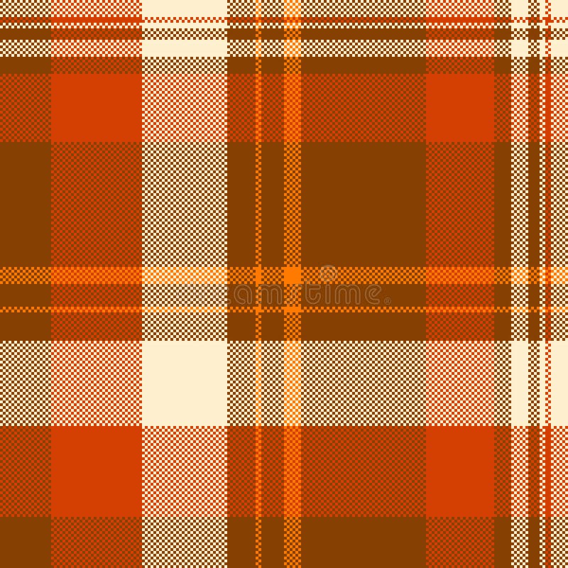Warm, inviting plaid pattern. Earth tones create a cozy, rustic vibe. Ideal for backgrounds, textiles, or festive designs. stock illustration