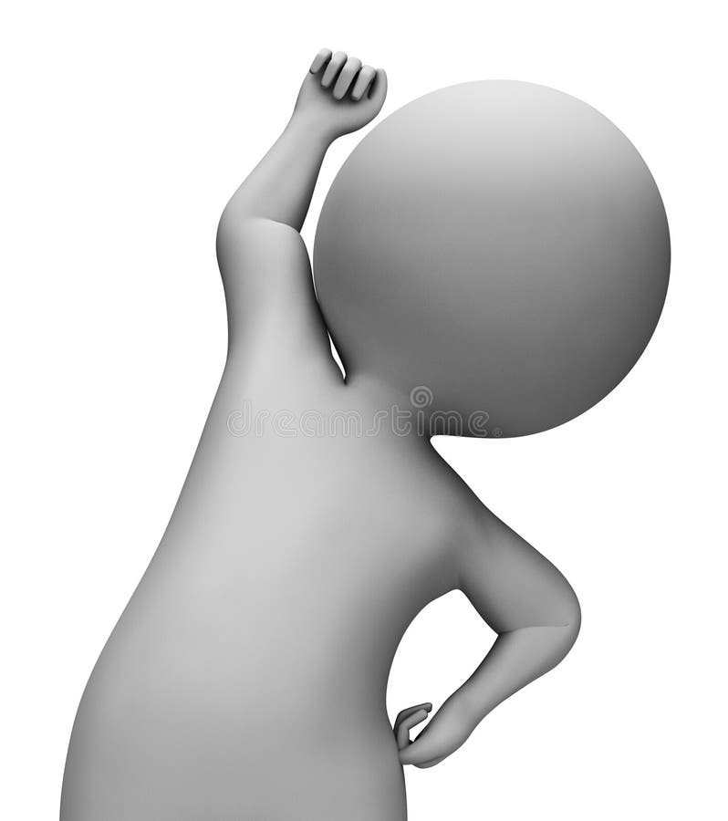 Warm Up Indicates High Impact and Exercising 3d Rendering Stock Illustration Illustration of