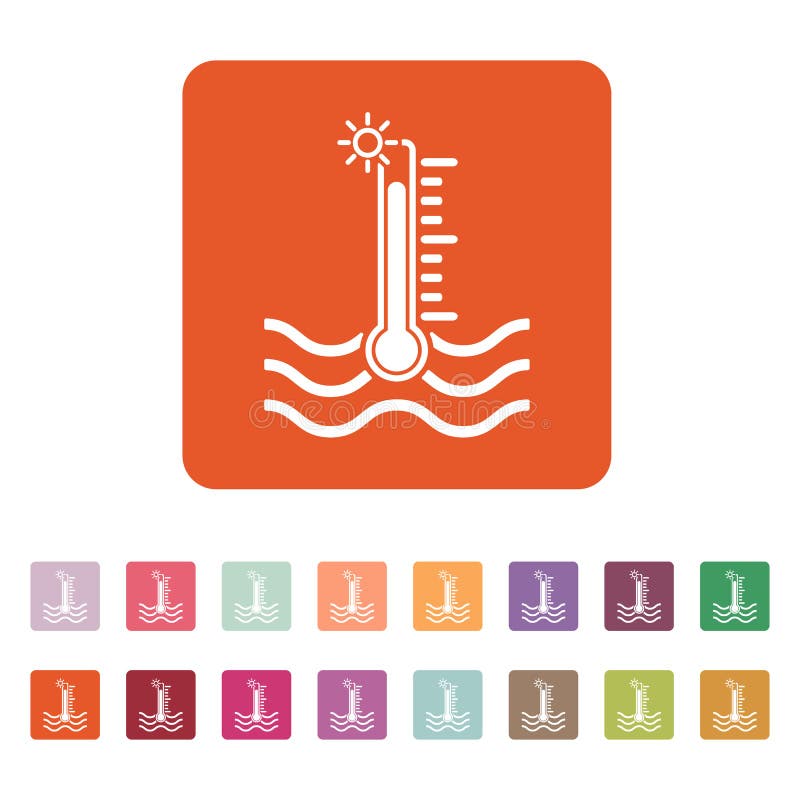 The Warm Water Temperature Icon. Hot Liquid Symbol Stock Vector