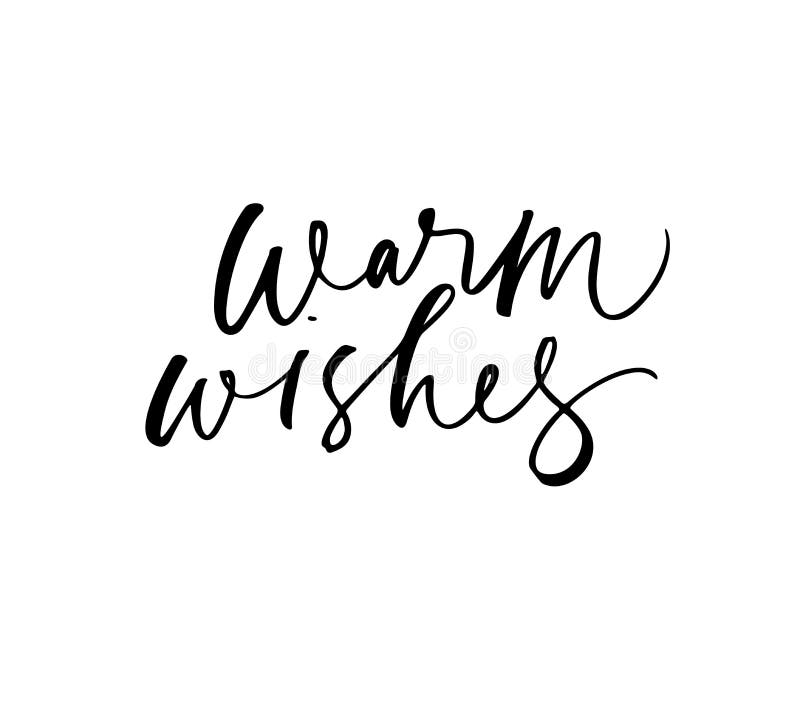 Warm Wishes Text With Bubbles On Background. Calligraphy, Lettering ...
