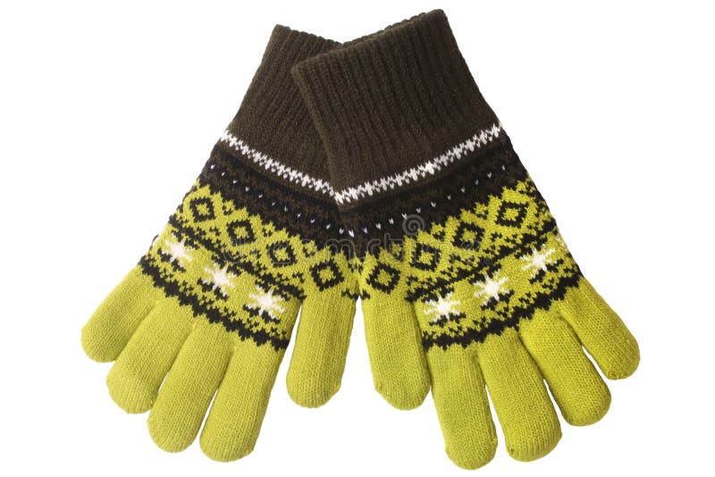 Warm woolen knitted gloves royalty free stock images Warm woolen knitted gloves royalty free stock images