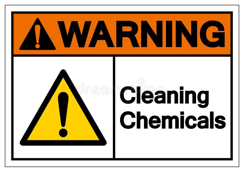 Warning Cleaning Chemicals Symbol Sign ,Vector Illustration, Isolate On White Background Label. EPS10. Warning Cleaning Chemicals Symbol Sign ,Vector Illustration, Isolate On White Background Label. EPS10