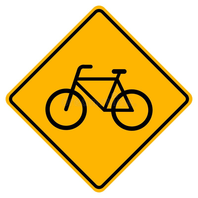 Warning Bicycles Only traffic Road Sign, Vector Illustration, Isolate On White Background Label. EPS10 stock illustration