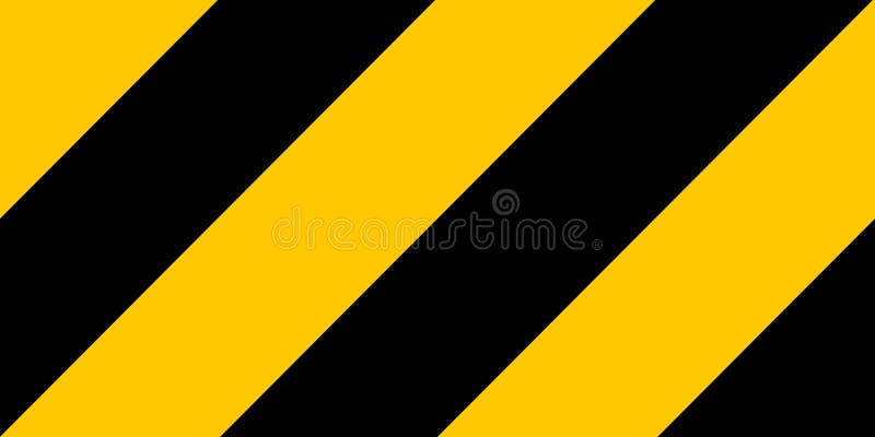 Warning black and yellow hazard