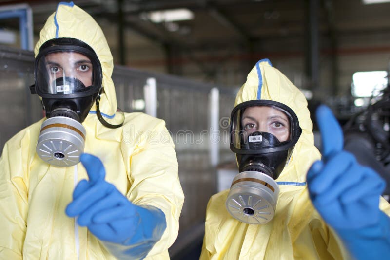 Warning because of chemical hazard royalty free stock photography