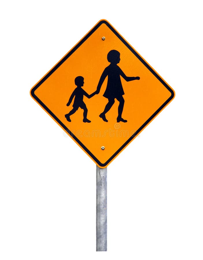 5+ Thousand Children School Crossing Traffic Sign Royalty-Free