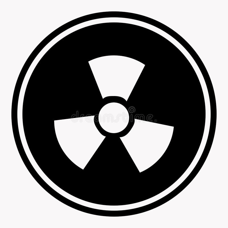 Radiation - Round Sign stock vector. Illustration of badge - 8153425