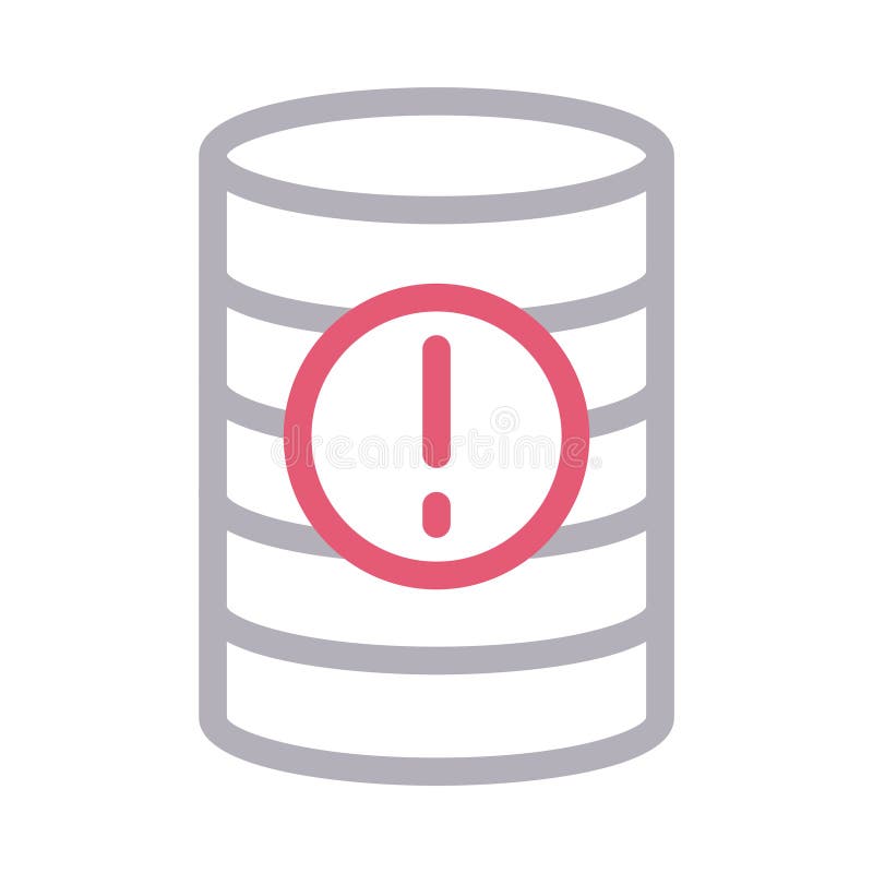 Warning colour line vector icon vector illustration