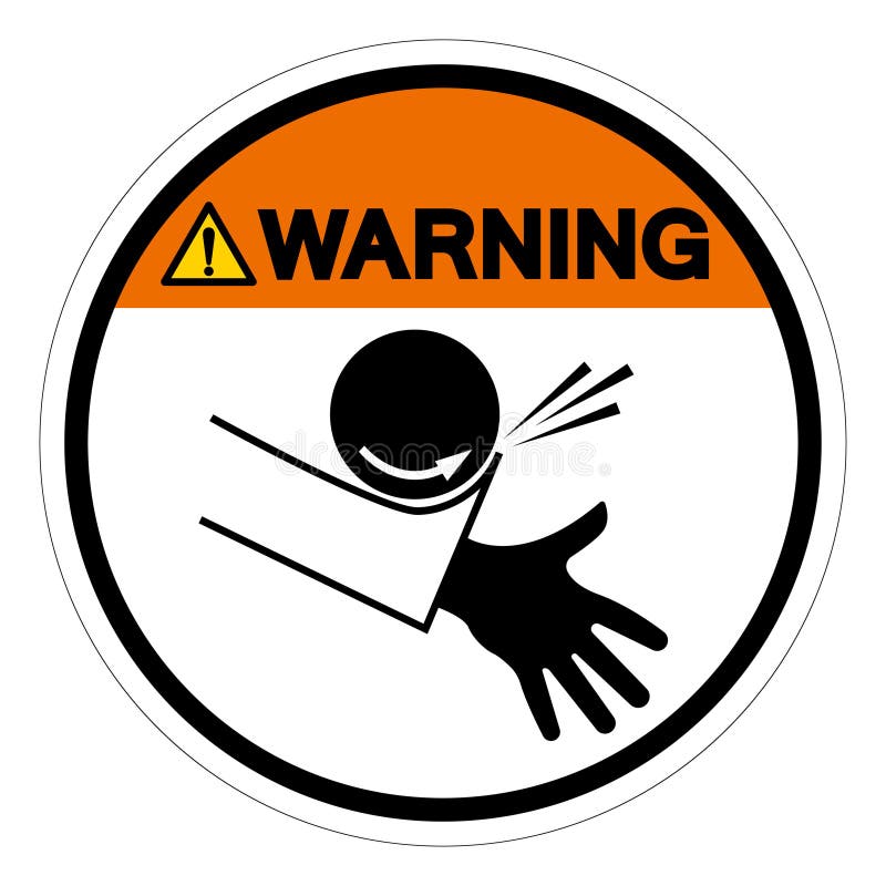 Warning Crush Hazard Symbol Sign, Vector Illustration, Isolate on White