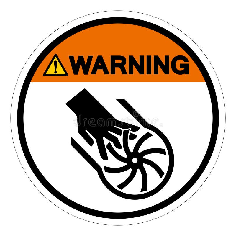 Warning Cutting of Fingers Impeller Blade Symbol Sign, Vector Illustration, Isolate on White
