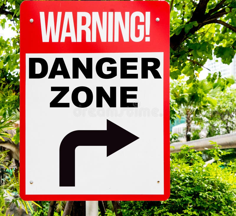 Warning Danger Zone red signage royalty free stock photo Warning Danger Zone red signage royalty free stock photo