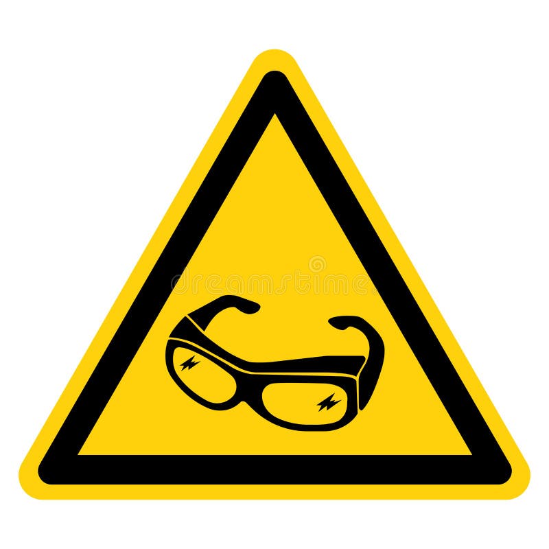 Warning Eye Protection Symbol Sign,Vector Illustration, Isolated on